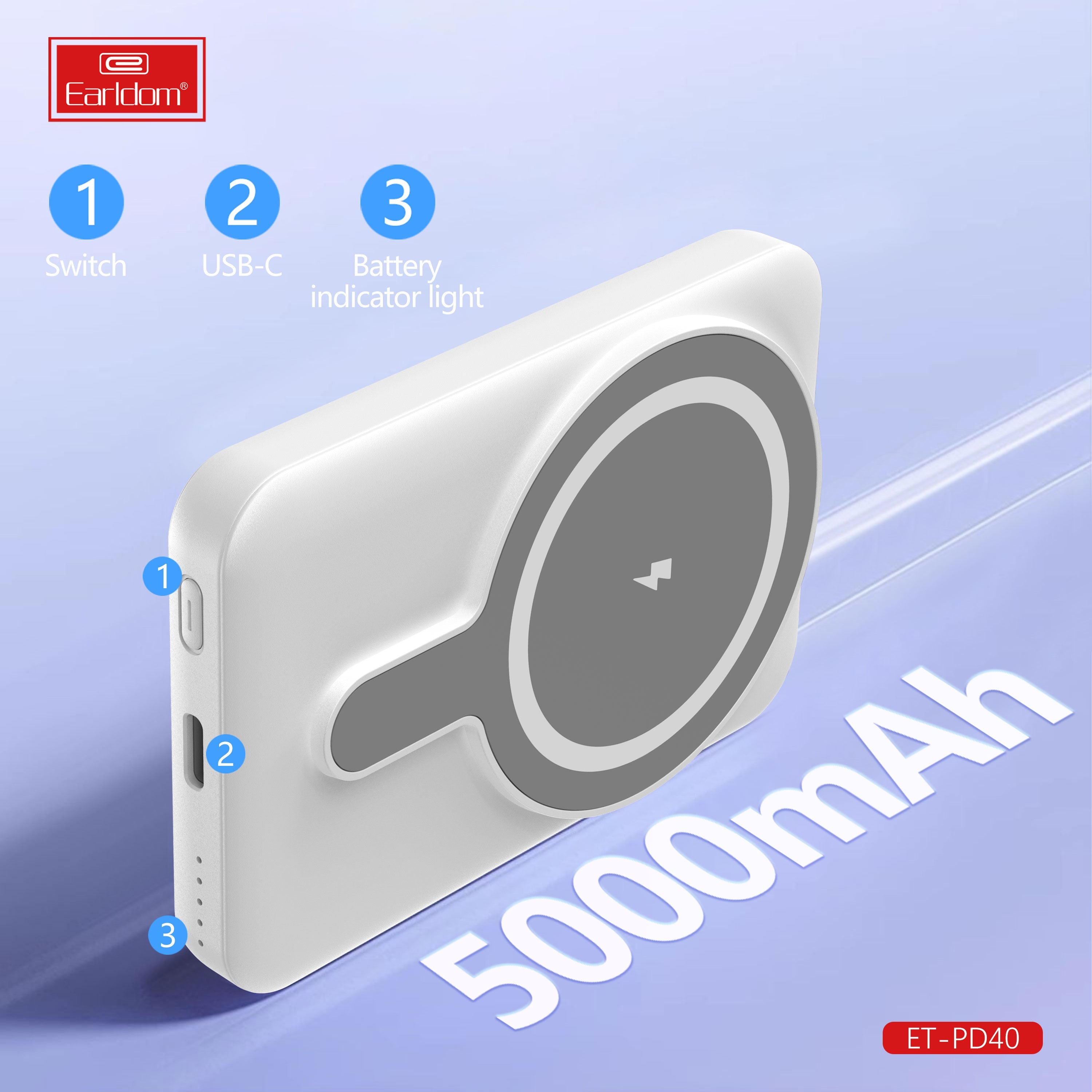 Magnetic suction ultra-thin fast charging ET-PD40 Magnetic suction ultra-thin fast charging ET-PD40